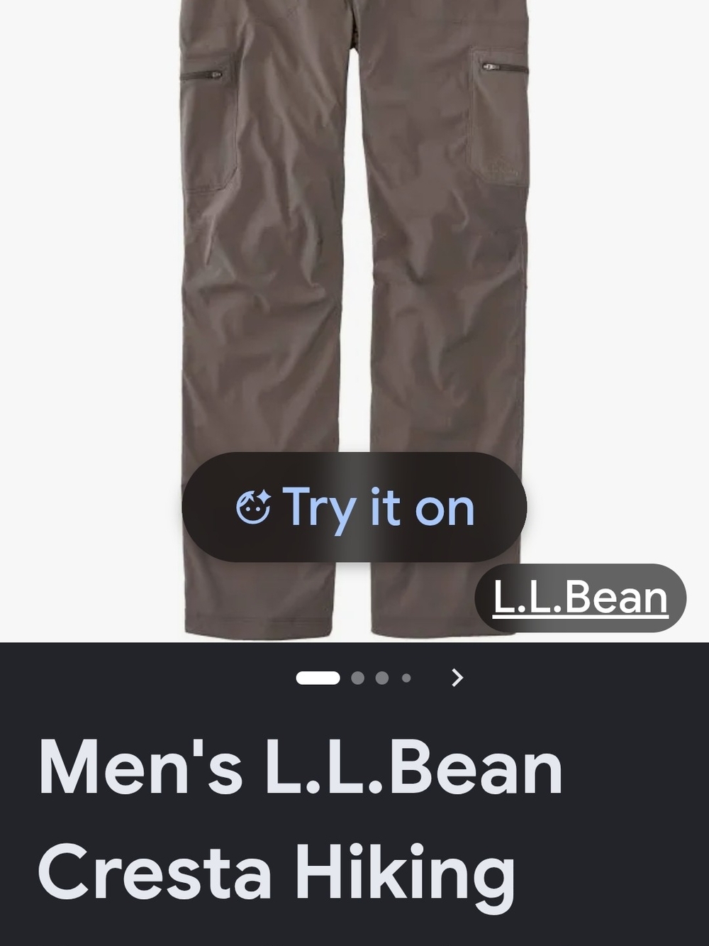 L.L. Bean Men's Cresta Relaxed Cargo Jeans — Brown